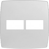 Placa para 2 Módulos Horizontais Com Suporte 4x4 - HOME BRANCA